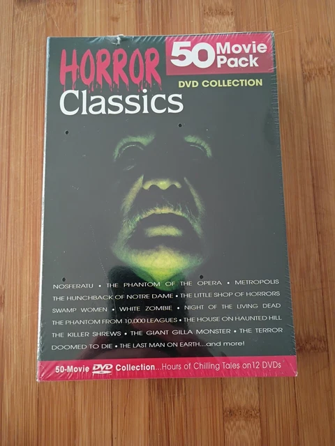 HORROR CLASSICS 50 Movie Pack 12-Disc DVD Collection NEW SEALED