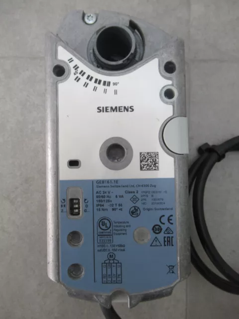 Siemens GEB161.1E Luftklappen-Drehantrieb 24VAC 50/60 Hz 15Nm 90° Inutilisé 2