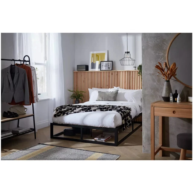 HABITAT PLATFORM SMALL Double Metal Bed Frame Black 899/7490 FAST