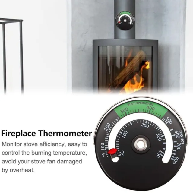 Thermomètre pour tube de poêle, brûleur à bois et jauge de
