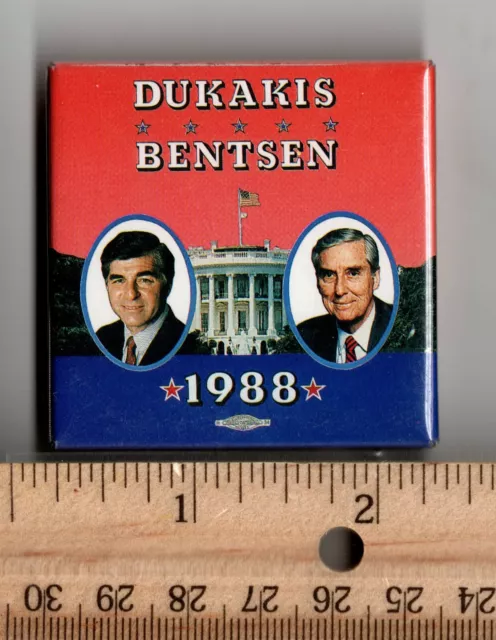 1988 MICHAEL DUKAKIS LLOYD BENTSEN Campaign Buttons Pinbacks Vintage political