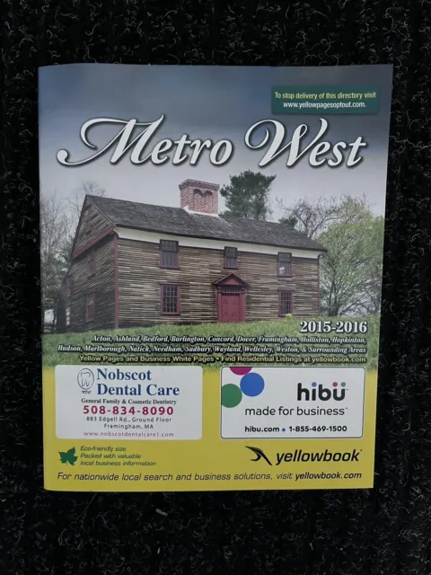 Metro West  MA Yellow Phone Book 2015-2016