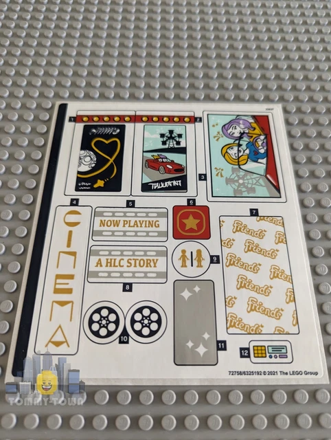 LEGO FRIENDS STICKER SHEET ONLY for Lego set 41448 Heartlake City