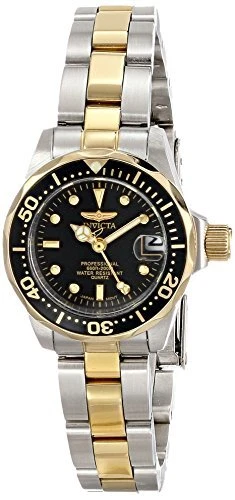 Invicta Donna 8941 pro Diver Quadrante Nero Bicolore Orologio IN Acciaio Inox