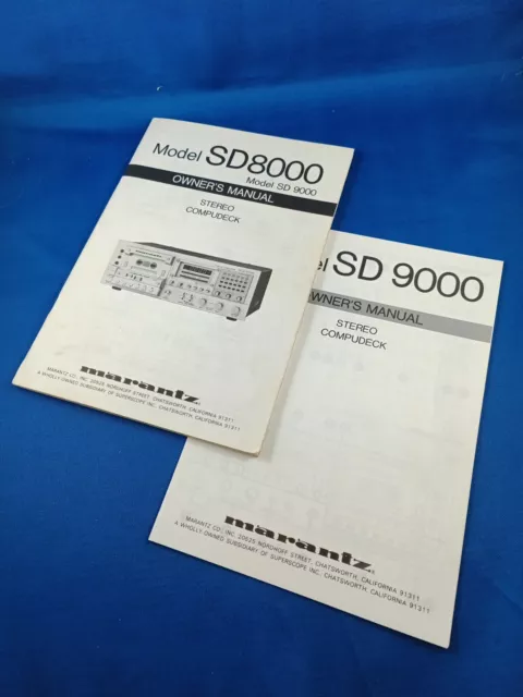 Marantz Model SD 8000 9000 Stereo Compudeck Cassette Owners Manual Original