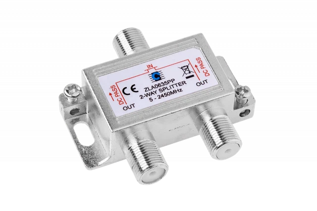 Splitter 2way 5-2450MHz Power Pass /10 Stcs.
