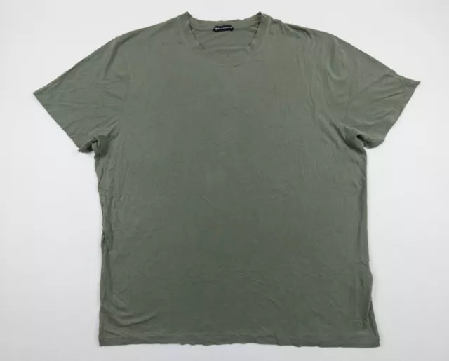 Tom Ford Shirt Mens 60 Green Crewneck Lyocell Cotton Blend Tee Adult Preppy