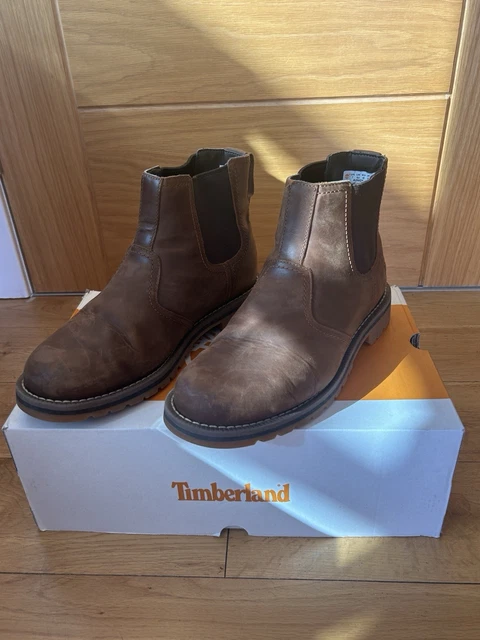 TIMBERLAND LARCHMONT RUST Full Grain Chelsea Unisex Boots UK 6.5 - TB ...