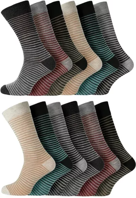 6 Pairs Mens Coloured Design Socks Smart Suit Work Golf Cotton Blend Adults 6-11
