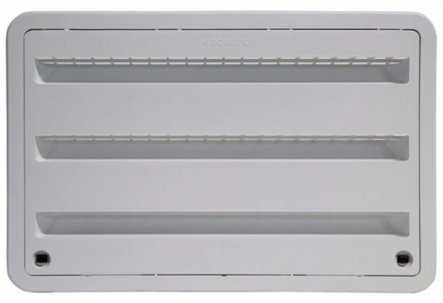 RV Camper Trailer 24" Dometic Refrigerator Side Wall Vent, New WHITE 3109350.011