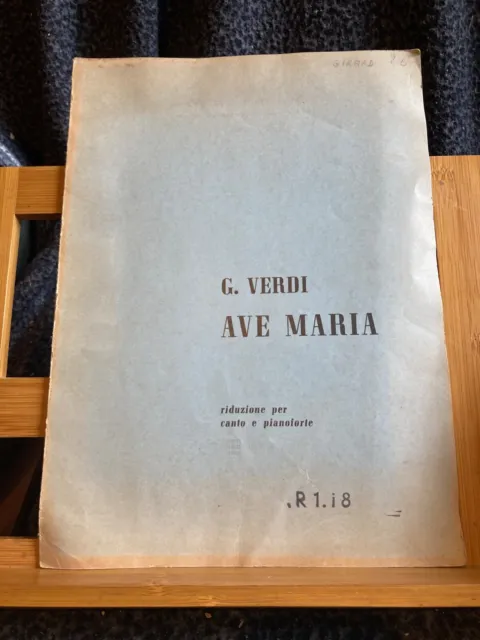 G. Verdi Ave Maria partition choeur et piano partition éditions ricordi
