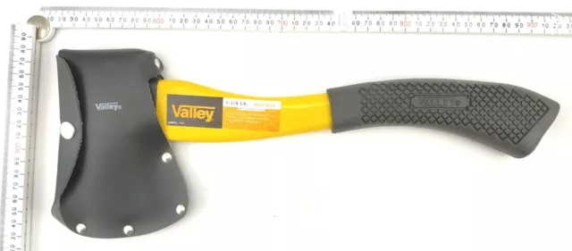 40cm Axe Fibreglass Shaft Hatchet Polished Finish Carbon Steel Head Axe 1 1/4 Lb 3