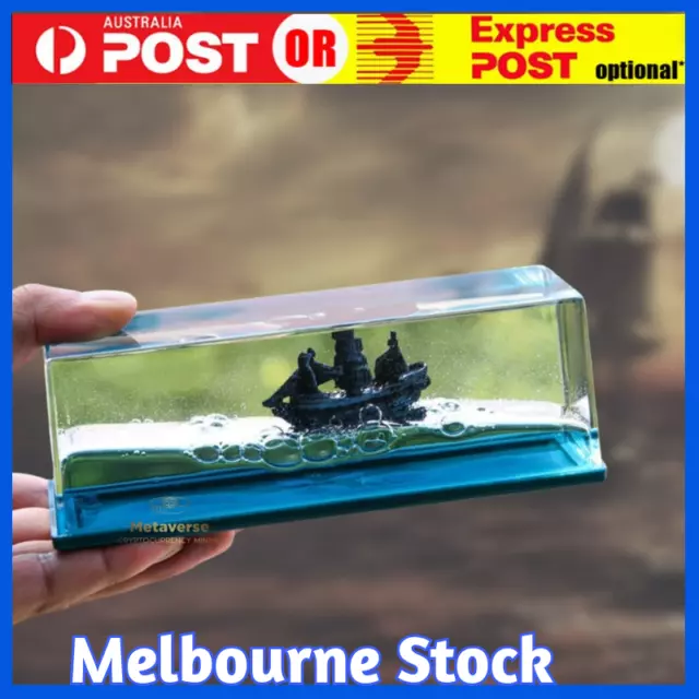 Unsinkable Priate Boat Ship Cruise Drift Bottle Rotary Fluid Drifting Home Decor