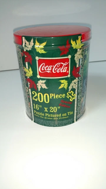 COCA-COLA 200 PIECE Special Edition Jigsaw PUZZLE Vintage Tin 16" X 20" New