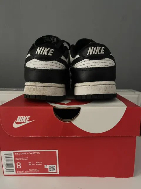 Size 7 - Nike Dunk Low Black White