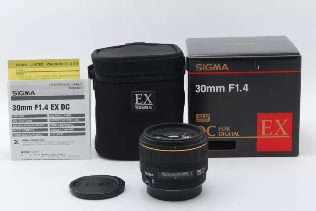 [Near MINT w/Box] Sigma 30mm f/1.4 EX DC HSM Lens for Canon EF From JAPAN #0708