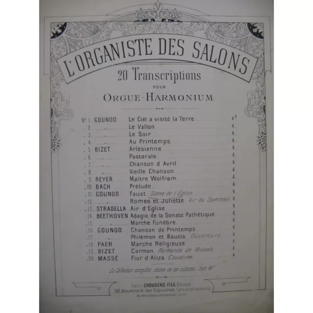 GOUNOD Charles Scène de l'Eglise Orgue ou Harmonium