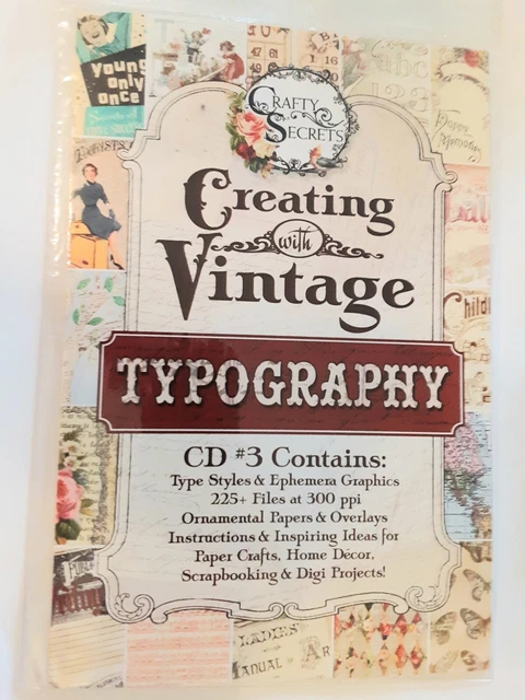 CD #3 de Crafty Secrets Creando con tipografía vintage