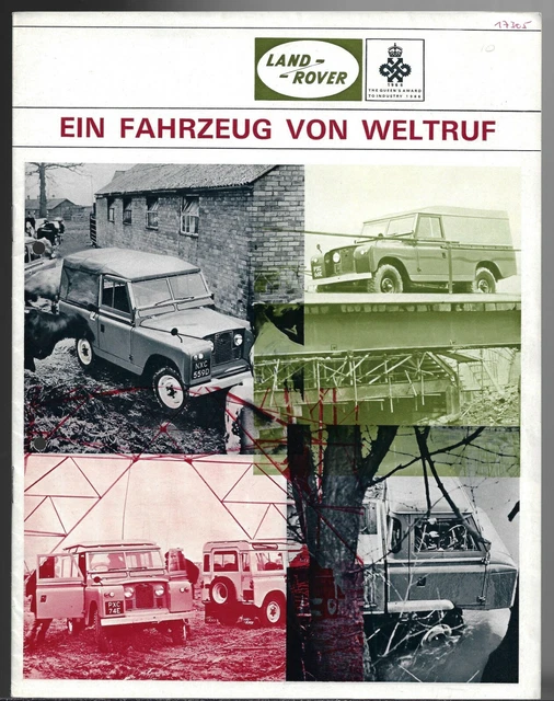 Pic Click Land Rover LAND ROVER SERIES IIA 1967-69 German Market Brochure 88 109 Forward ...
