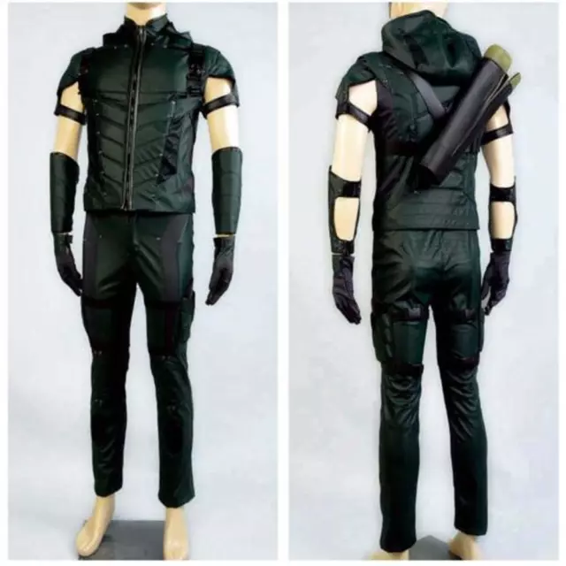 Green Arrow Season 4 Superhero Oliver Queen Cosplay Costume Outfit Uniform Suit