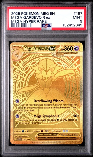 2025 POKEMON MEG En-Mega Evolution Mega Hyper Rare #187 Mega Gardevoir ...