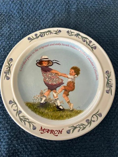 Newell Pottery Sarah Stilwell Weber Calendar Series March Collector’s Plate
