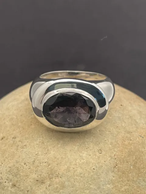 GENUINE IOLITE RING set in .925 STERLING SILVER Size 8.5 FAST FREE SHIPPING!!!