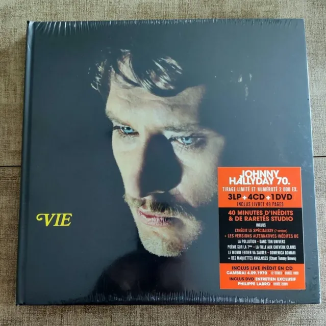 Coffret 3 Vinyles DVD 4 CD Johnny Hallyday 70 VIE Edition limité 2000ex Numéroté