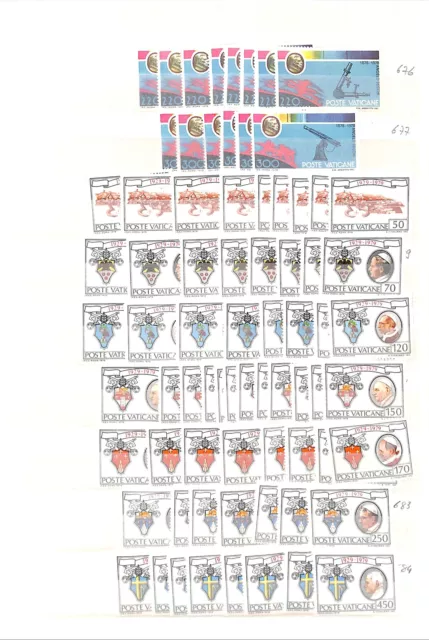 [OP731] Lote de sellos del Vaticano en 12 páginas