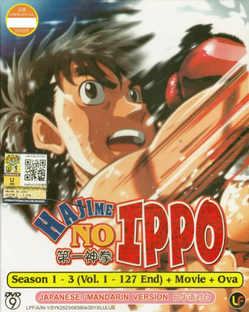 Hajime No Ippo DVD Season 1-3 (Ep. 1 - 127 End) + Movie + Ova Eng Sub 0 Region