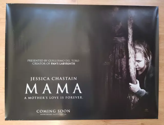 MAMA (2013) Original Quad Cinema Poster JESSICA CHASTAIN