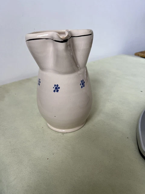 Vintage Ceramica Caraffa Brocca 21 Cm Grottaglie   Puglia Pugliese Vintage