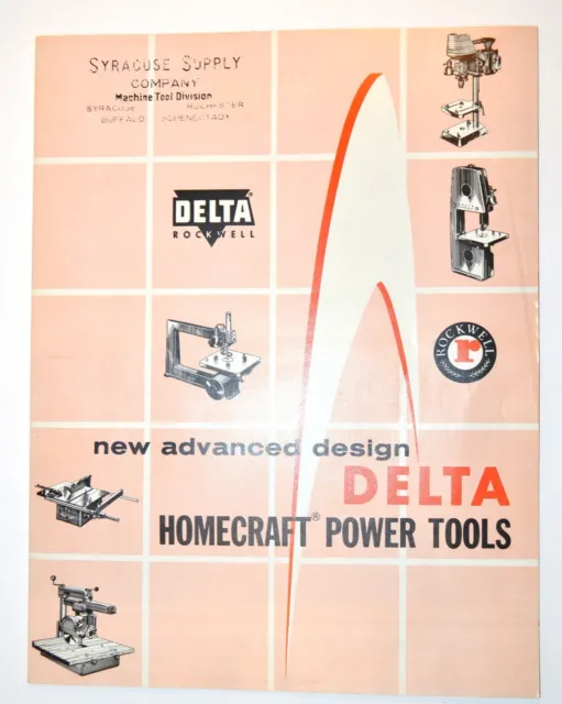 1961 NEW ADVANCED DESIGN: DELTA HOMECRAFT POWER TOOLS  lathe jointer saw #RR20