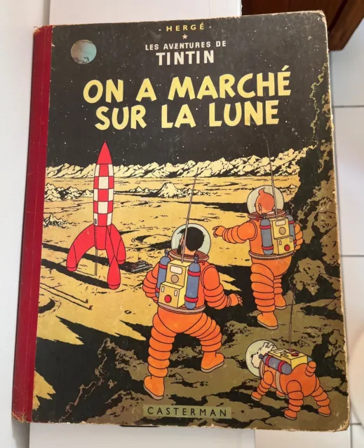 TINTIN on a marché sur la lune edition originale francaise 2éme trimestre 1954