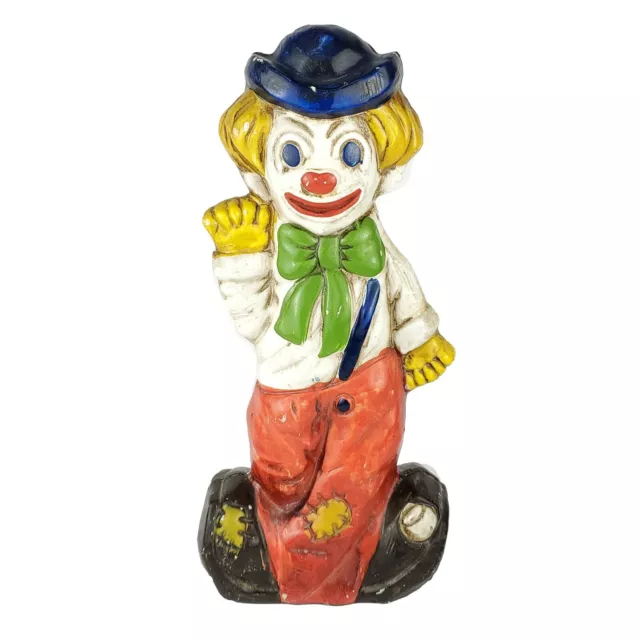 Vintage Lego Japan Happy Sad Clown Novelty Retro Coin Bank 11" Tall With Wear