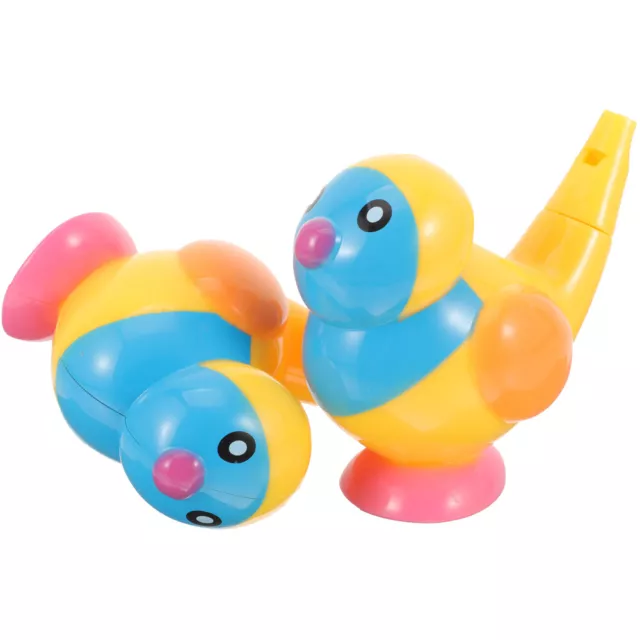 2 Pcs Wooden Noisemaker Toys Childrens Whistle Waterfowl Kids' Bathtub