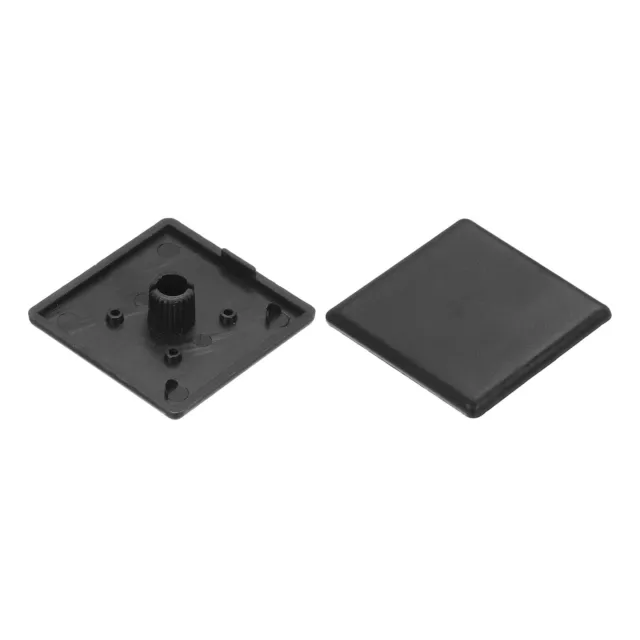 50Pcs Standard Plastic Square Aluminum Extrusion End Cap Black 45x45mm