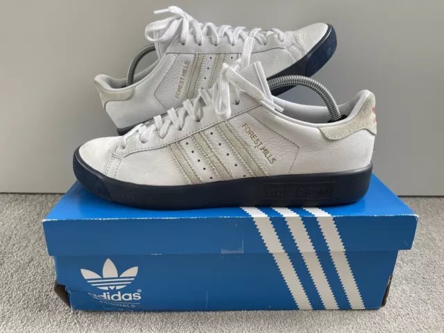 ADIDAS FOREST HILLS White Leather UK Size 10 Rare 44.99 PicClick UK
