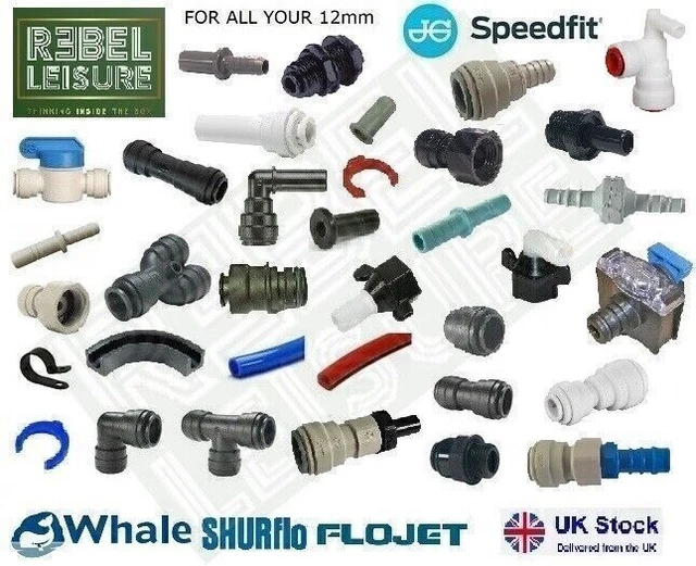 JOHN GUEST JG 12mm Push Fit SpeedFit Fittings Pipe Motorhome/Caravan/Campervan £4.65 PicClick UK