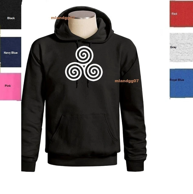 Triple Spiral Sweatshirt Triskele Celtic  Hoodie SIZES S-3XL
