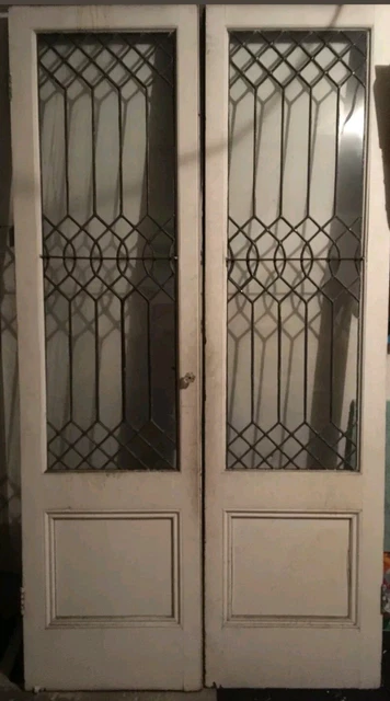 ~ Ornate Antique Double Entrance French Doors 2