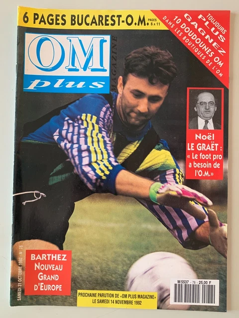 MAGAZINE OM PLUS N°146 – 1ER OCTOBRE 1994 : SPÉCIAL OLYMPIAKOS – COLLECTION SUPPORTERS