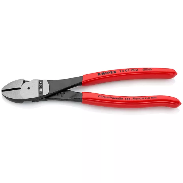 Knipex 200mm High Leverage Diagonal Side Cutters 74 01 200