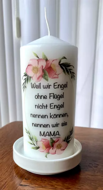 Kerzen mit Spruch MAMA,  Beschriftete Kerzen, Muttertagskerze,Geburtstagskerze