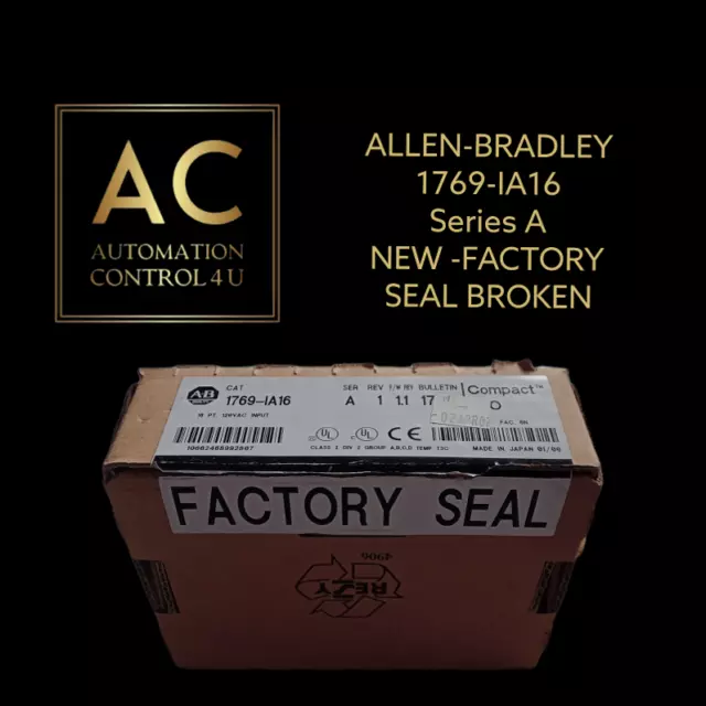 Allen Bradley CompactLogix 1769-IA16 - Input Module - NEW FACTORY SEAL BROKEN