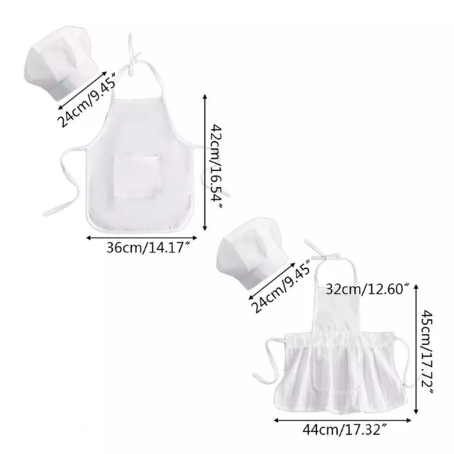 Baby Chef Apron Hat for Kids Chef Baby Cook Costume Newborn Photography Prop 3