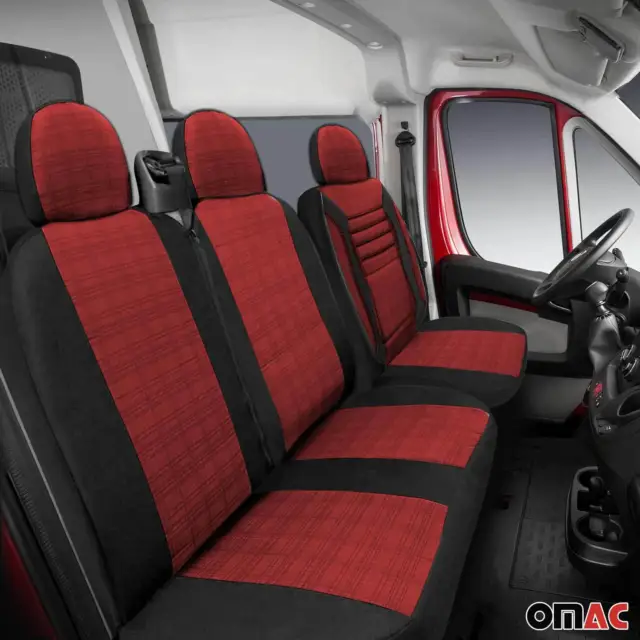 Für VW Sharan Touran Schonbezüge Sitzbezug Schwarz Rot Vorne Satz 1+1