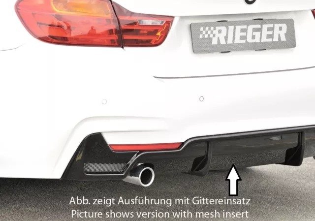 Rieger CUP Diffusor SCHWARZ für 4er BMW F32 F33 F36 M3 M-Paket Heckansatz Ansatz