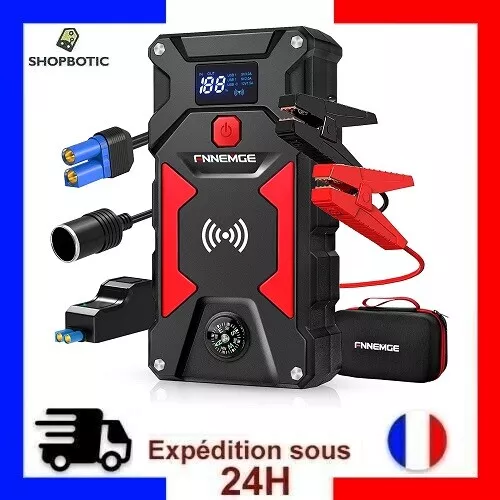 Booster Batterie 3500A/26800mAh Portable Jump Starter Câble Démarrage Intelligen