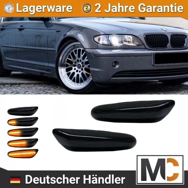 Seitenblinker LED Schwarz Blinker für BMW E46 E90 E91 E60 E61 E82 E87